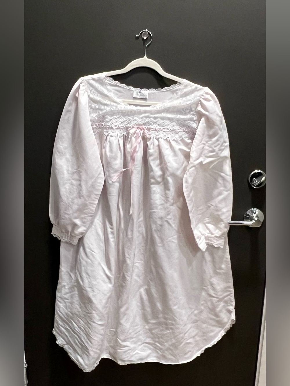 Romantic White Lace Prairie Nightgown Dress